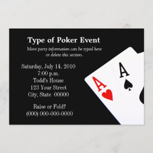 Invitations thématiques de poker