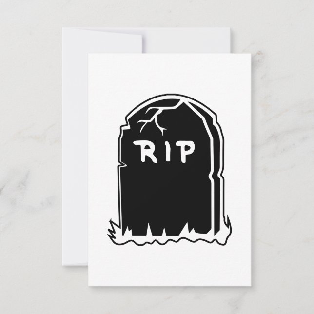 Invitations Tombstone RIP (Devant)