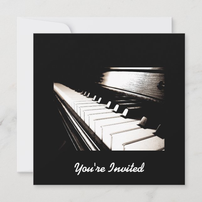 Invitations Touches de Piano (Devant)