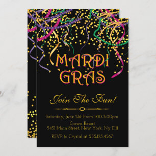 Invitations traditionnelles Mardi Gras