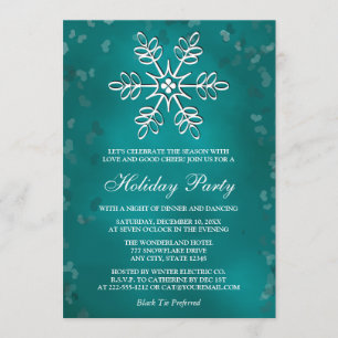 Invitations Turquoises à la fête de Noël