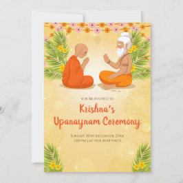 Invitations Upanayanam & Cérémonie de filetage inv