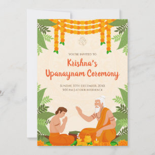 Invitations Upanayanam Cérémonie de Thread invitat