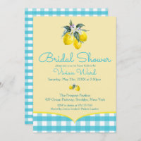 Invitations vibrantes de douche nuptiale citron