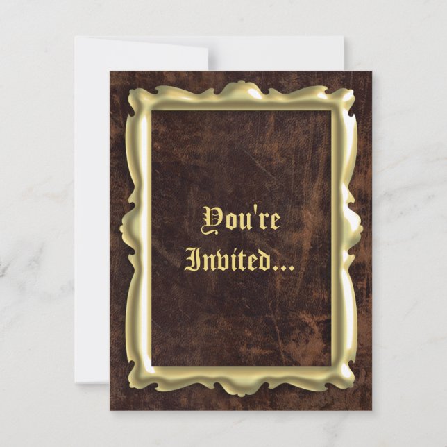Invitations vintage Antique Frame Style Party (Devant)