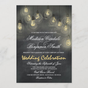 Invitations vintages accrochants de mariage de