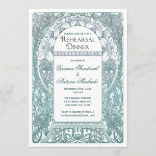 Invitations vintages de dîner de répétition V
