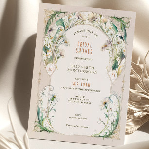 Invitations vintages de douche nuptiale Art Nouvea