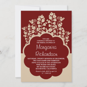 invitations vintages de douche nuptiale et fleurs