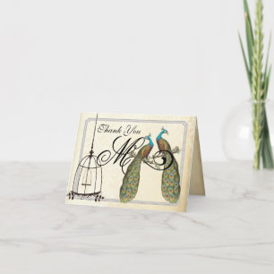 Invitations vintages de mariage de cage à oiseaux