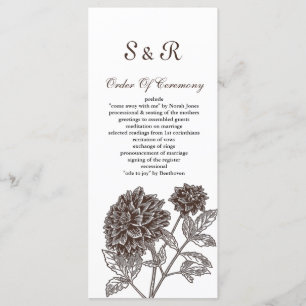 Invitations vintages de mariage de dahlia