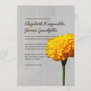 Invitations vintages de mariage de souci