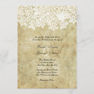 Invitations Vintages de mariage floral
