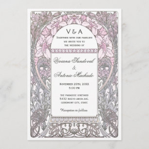 Invitations Vintages de mariage floral V (v.2)