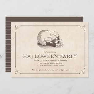 Invitations vintages de partie de Halloween de