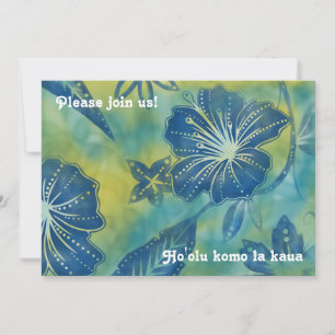 Invitations vintages du Batik Luau balinais