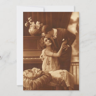 Invitations Vintages Fiançailles de deux ans