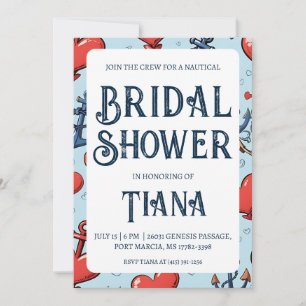 invitations wedding shower nautique ancre classiqu