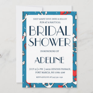invitations wedding shower nautique ancre classiqu