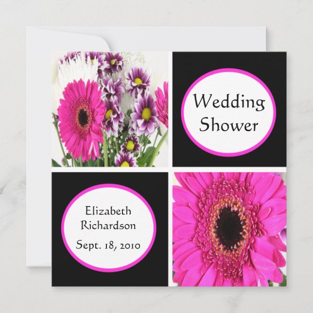 Invitations Wedding showers Carrés de la marguerit (Devant)