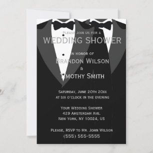 Invitations Wedding showers homosexuels noirs et b