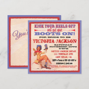 Invitations Western Cowgirl Fête des mariées Party