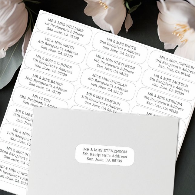 Invités mariages simples étiquettes de adresse 27  (Créateur téléchargé)