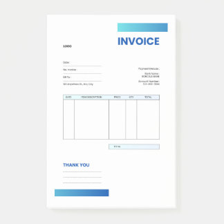 invoice post-it klebezettel