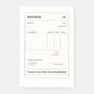 invoice post-it klebezettel
