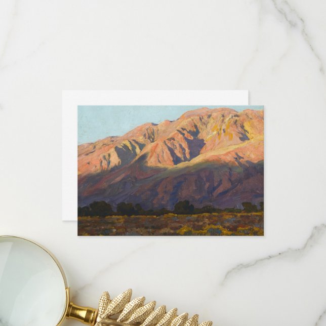 Inyo Range at Sunset, Lone Pine by Maynard Dixon Dankeskarte (Vorderseite/Rückseite Beispiel)