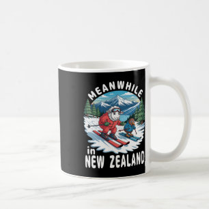 Inzwischen in Neuseeland Kiwi-Schafe-Ski-Winter Kaffeetasse