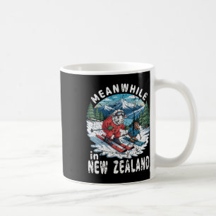 Inzwischen Schaf Skiën in Neuseeland Kiwi Winter Kaffeetasse