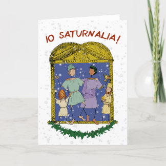 Io Saturnalia ! Carte de voeux festive