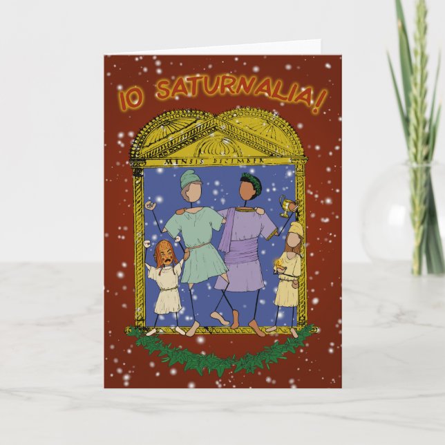 Io Saturnalia ! Faire-part plié (Devant)