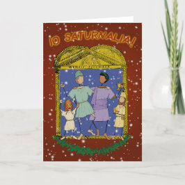 Io Saturnalia! Gefaltete Ankündigungskarte Ankündigung