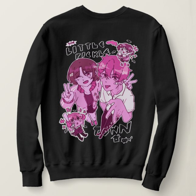 Io und Milo Little Pickle Town (Black Ver.) Shirt (Design Rückseite)