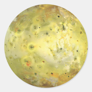 Io Vulkanmond Jupiter Runder Aufkleber
