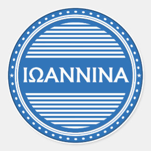 Ioannina City Pride Emblem – Griechische Identität Runder Aufkleber