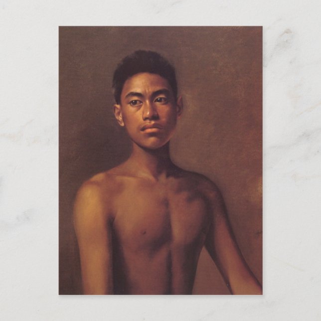 'Iokepa, Hawaiian Fisher Boy' - Postkarte (Vorderseite)