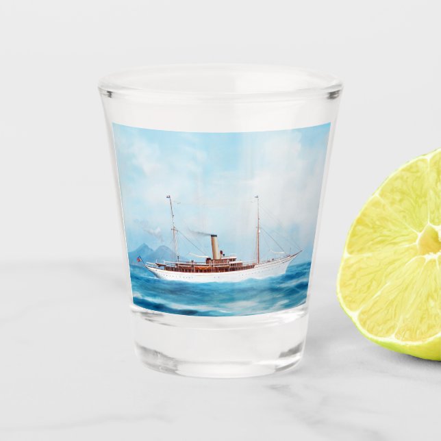 Iolanda Steam Yacht 1909 Schnapsglas (Vorderseite)