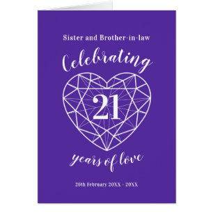 Iolite mariage anniversaire 21 ans de carte d'amou