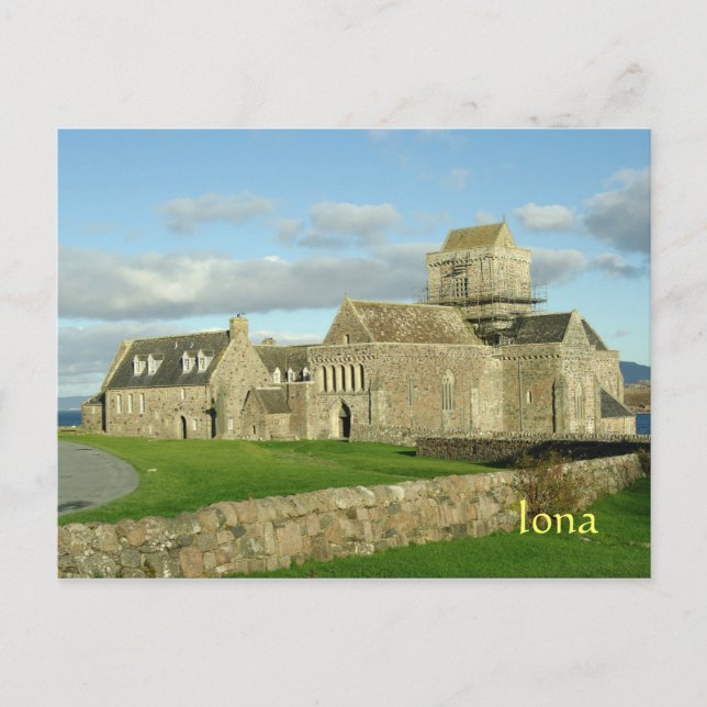 Iona Abbey Scotland Postkarte (Vorderseite)
