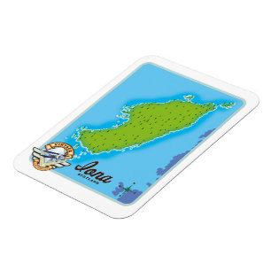 Iona Schottland Karte Magnet
