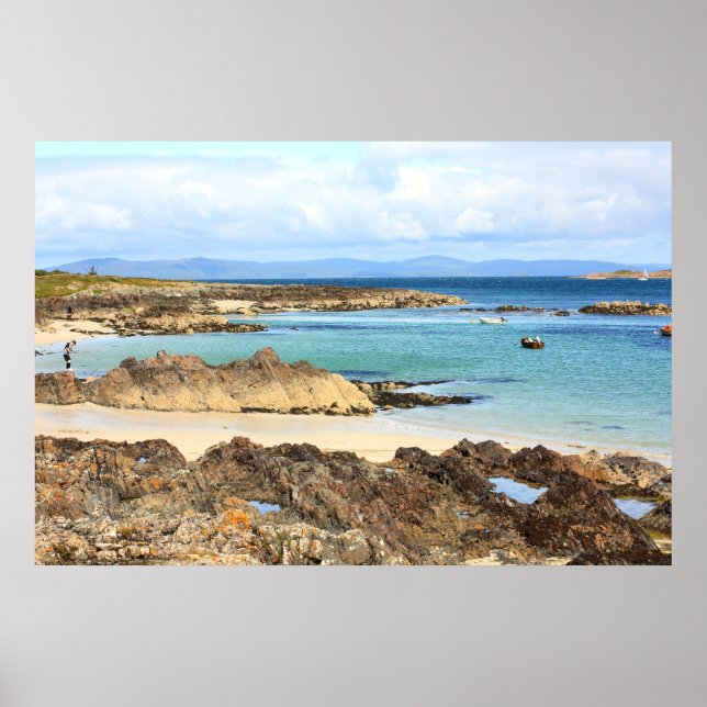 Iona, Scottish island, beautiful rocky seashore Poster (Vorne)