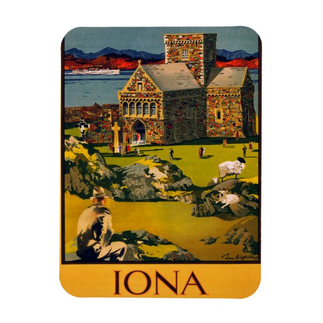 Iona - Sehen Sie dieses Schottland von MacBraynes  Magnet (Vertikal)