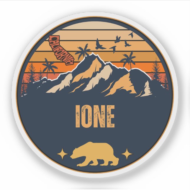 Ione, Kalifornien Aufkleber (Vorderseite)