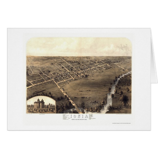 Ionien, panoramische Karte MI - 1868 (Vorderseite (Horizontal))