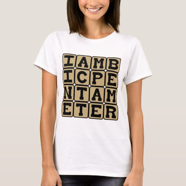 Ionischer Durchmesser, Sonnet-Schema T-Shirt (Vorderseite)