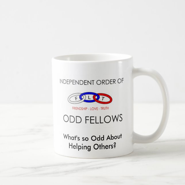 IOOF FLAGGE, was ist so sonderbares AboutHelping Kaffeetasse (Rechts)