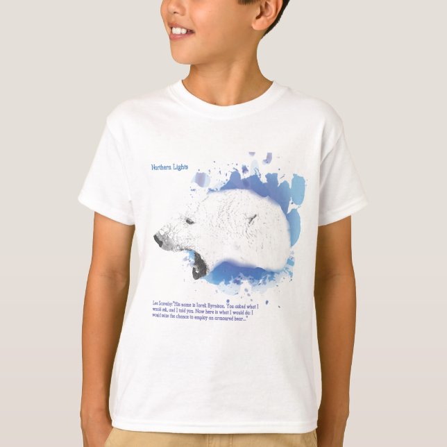 Iorek, gepanzerter Bär von seinen dunklen T-Shirt (Vorderseite)